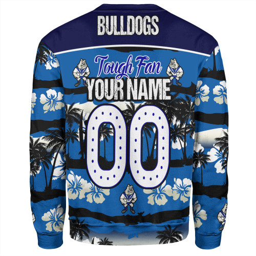 Canterbury-Bankstown Bulldogs Sweatshirt - Eat Sleep Repeat With Tropical Patterns Canterbury-Bankstown Bulldogs Sweatshirt - Eat Sleep Repeat With Tropical Patterns