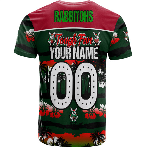 South Sydney Rabbitohs T-Shirt - Eat Sleep Repeat With Tropical Patterns South Sydney Rabbitohs T-Shirt - Eat Sleep Repeat With Tropical Patterns