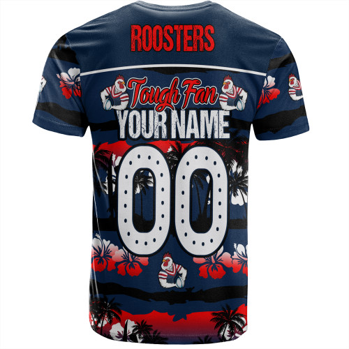 Sydney Roosters T-Shirt - Eat Sleep Repeat With Tropical Patterns Sydney Roosters T-Shirt - Eat Sleep Repeat With Tropical Patterns