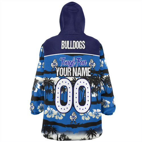 Canterbury-Bankstown Bulldogs Snug Hoodie - Eat Sleep Repeat With Tropical Patterns