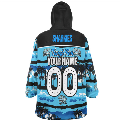 Cronulla-Sutherland Sharks Snug Hoodie - Eat Sleep Repeat With Tropical Patterns Cronulla-Sutherland Sharks Snug Hoodie - Eat Sleep Repeat With Tropical Patterns