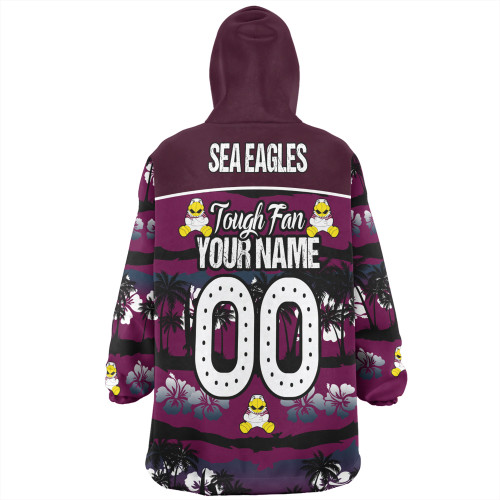 Manly Warringah Sea Eagles Snug Hoodie - Eat Sleep Repeat With Tropical Patterns Manly Warringah Sea Eagles Snug Hoodie - Eat Sleep Repeat With Tropical Patterns