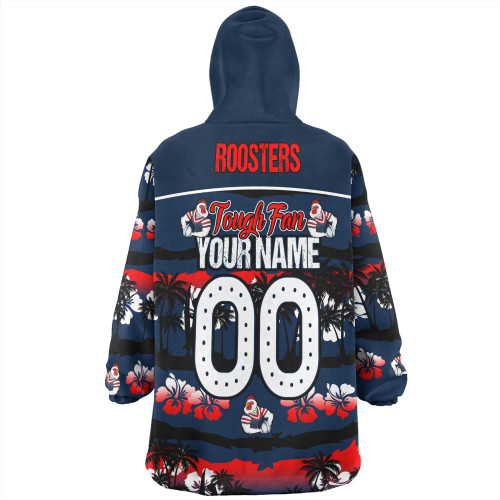Sydney Roosters Snug Hoodie - Eat Sleep Repeat With Tropical Patterns Sydney Roosters Snug Hoodie - Eat Sleep Repeat With Tropical Patterns