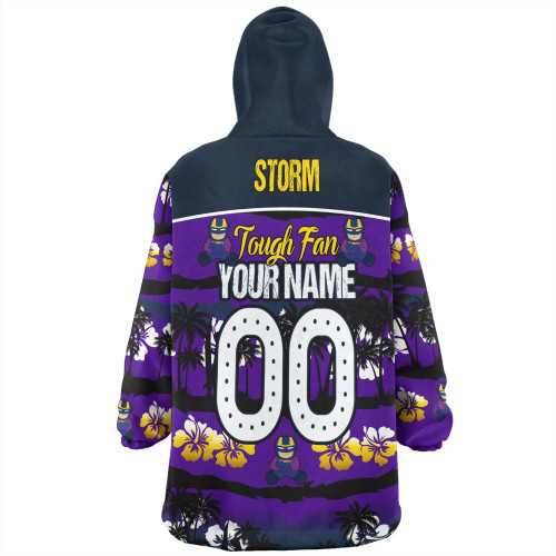 Melbourne Storm Snug Hoodie - Eat Sleep Repeat With Tropical Patterns