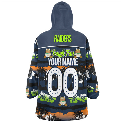 Canberra Raiders Snug Hoodie - Eat Sleep Repeat With Tropical Patterns Canberra Raiders Snug Hoodie - Eat Sleep Repeat With Tropical Patterns