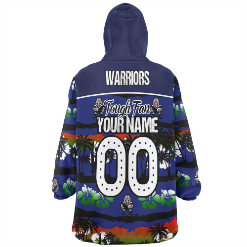 New Zealand Warriors Sport Snug Hoodie - Eat Sleep Repeat With Tropical Patterns