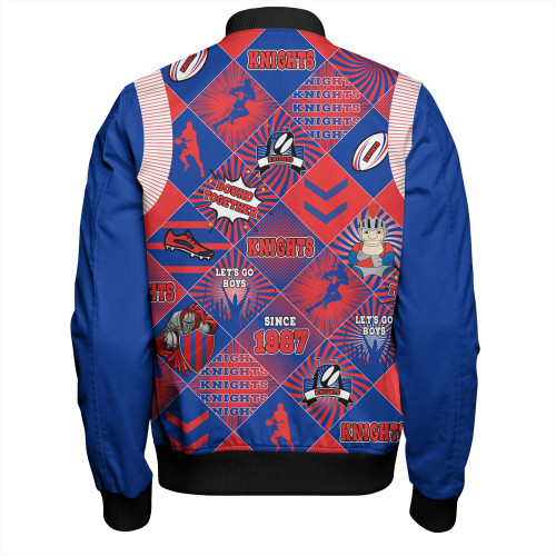 Newcastle Knights Sport Bomber Jacket - Argyle Patterns Style Tough Fan Rugby For Life Newcastle Knights Sport Bomber Jacket - Argyle Patterns Style Tough Fan Rugby For Life