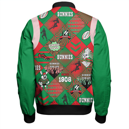 South Sydney Rabbitohs Bomber Jacket - Argyle Patterns Style Tough Fan Rugby For Life South Sydney Rabbitohs Bomber Jacket - Argyle Patterns Style Tough Fan Rugby For Life