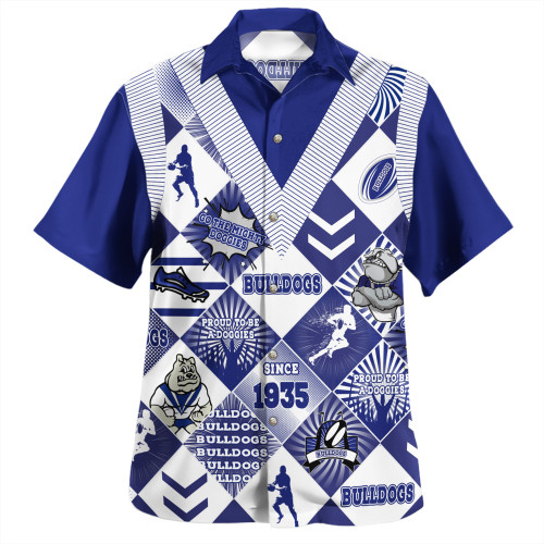 Canterbury-Bankstown Bulldogs Hawaiian Shirt - Argyle Patterns Style Tough Fan Rugby For Life