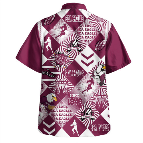 Manly Warringah Sea Eagles Hawaiian Shirt - Argyle Patterns Style Tough Fan Rugby For Life Manly Warringah Sea Eagles Hawaiian Shirt - Argyle Patterns Style Tough Fan Rugby For Life