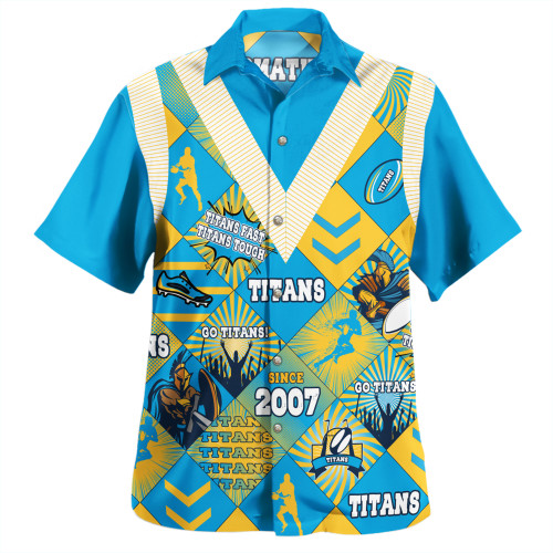 Gold Coast Titans Sport Hawaiian Shirt - Argyle Patterns Style Tough Fan Rugby For Life