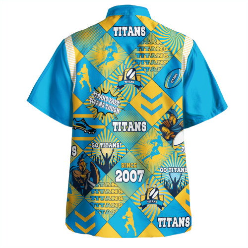 Gold Coast Titans Sport Hawaiian Shirt - Argyle Patterns Style Tough Fan Rugby For Life Gold Coast Titans Sport Hawaiian Shirt - Argyle Patterns Style Tough Fan Rugby For Life