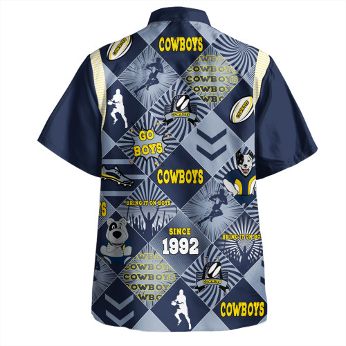 North Queensland Cowboys Hawaiian Shirt - Argyle Patterns Style Tough Fan Rugby For Life North Queensland Cowboys Hawaiian Shirt - Argyle Patterns Style Tough Fan Rugby For Life