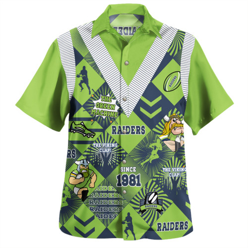 Canberra Raiders Hawaiian Shirt - Argyle Patterns Style Tough Fan Rugby For Life