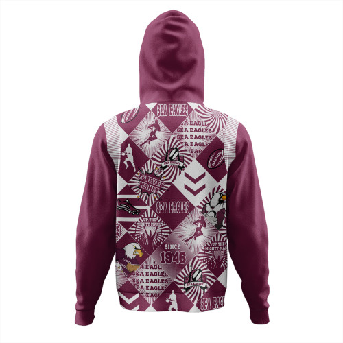 Manly Warringah Sea Eagles Hoodie - Argyle Patterns Style Tough Fan Rugby For Life Manly Warringah Sea Eagles Hoodie - Argyle Patterns Style Tough Fan Rugby For Life