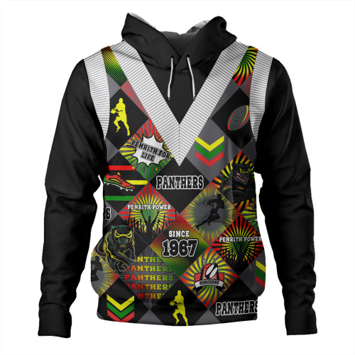 Penrith Panthers Hoodie - Argyle Patterns Style Tough Fan Rugby For Life