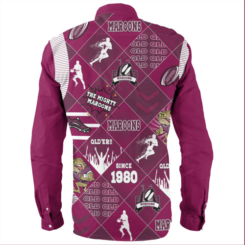 Cane Toads Sport Long Sleeve Shirt - Argyle Patterns Style Tough Fan Rugby For Life