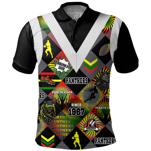 Penrith Panthers Polo Shirt - Argyle Patterns Style Tough Fan Rugby For Life