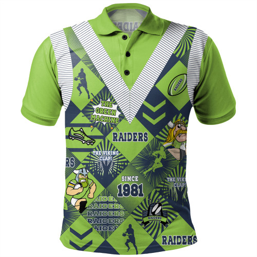 Canberra Raiders Polo Shirt - Argyle Patterns Style Tough Fan Rugby For Life