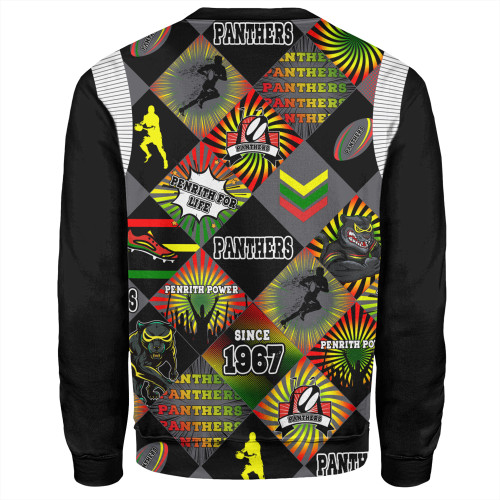 Penrith Panthers Sweatshirt - Argyle Patterns Style Tough Fan Rugby For Life
