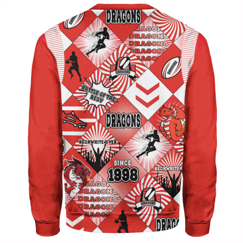 St. George Illawarra Dragons Sweatshirt - Argyle Patterns Style Tough Fan For Life