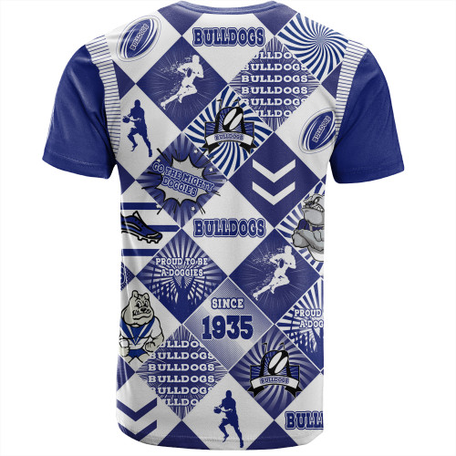 Canterbury-Bankstown Bulldogs T-Shirt - Argyle Patterns Style Tough Fan Rugby For Life Canterbury-Bankstown Bulldogs T-Shirt - Argyle Patterns Style Tough Fan Rugby For Life