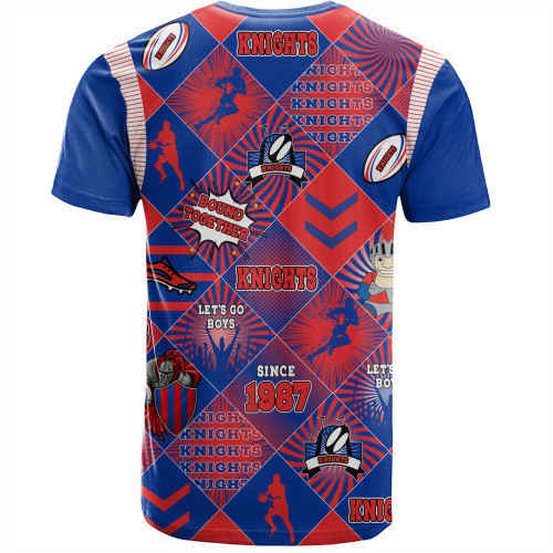 Newcastle Knights Sport T-Shirt - Argyle Patterns Style Tough Fan Rugby For Life Newcastle Knights Sport T-Shirt - Argyle Patterns Style Tough Fan Rugby For Life
