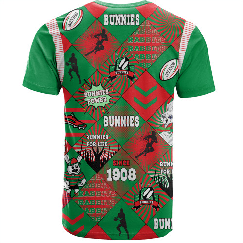 South Sydney Rabbitohs T-Shirt - Argyle Patterns Style Tough Fan Rugby For Life South Sydney Rabbitohs T-Shirt - Argyle Patterns Style Tough Fan Rugby For Life
