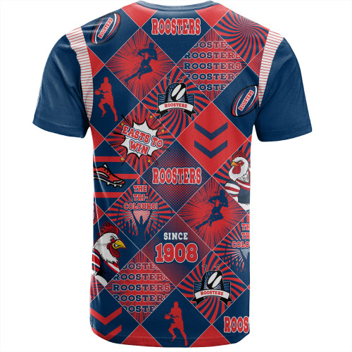 Sydney Roosters T-Shirt - Argyle Patterns Style Tough Fan Rugby For Life Sydney Roosters T-Shirt - Argyle Patterns Style Tough Fan Rugby For Life