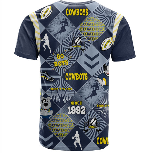 North Queensland Cowboys T-Shirt - Argyle Patterns Style Tough Fan Rugby For Life North Queensland Cowboys T-Shirt - Argyle Patterns Style Tough Fan Rugby For Life