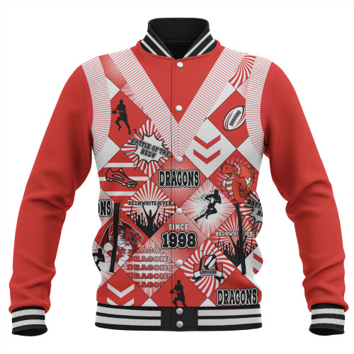 St. George Illawarra Dragons Baseball Jacket - Argyle Patterns Style Tough Fan For Life