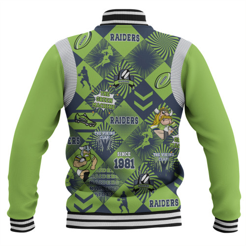 Canberra Raiders Baseball Jacket - Argyle Patterns Style Tough Fan Rugby For Life Canberra Raiders Baseball Jacket - Argyle Patterns Style Tough Fan Rugby For Life