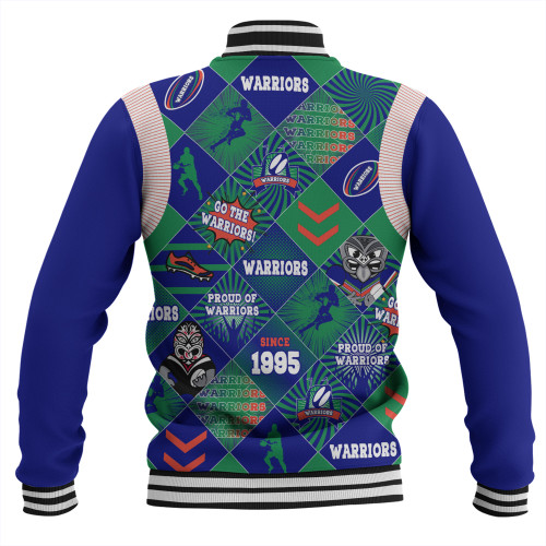 New Zealand Warriors Sport Baseball Jacket - Argyle Patterns Style Tough Fan Rugby For Life New Zealand Warriors Sport Baseball Jacket - Argyle Patterns Style Tough Fan Rugby For Life