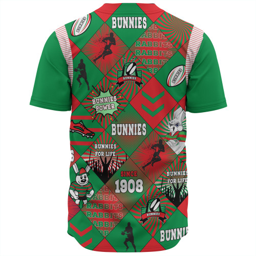 South Sydney Rabbitohs Baseball Shirt - Argyle Patterns Style Tough Fan Rugby For Life South Sydney Rabbitohs Baseball Shirt - Argyle Patterns Style Tough Fan Rugby For Life