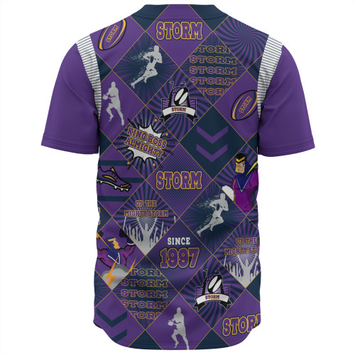 Melbourne Storm Baseball Shirt - Argyle Patterns Style Tough Fan Rugby For Life Melbourne Storm Baseball Shirt - Argyle Patterns Style Tough Fan Rugby For Life