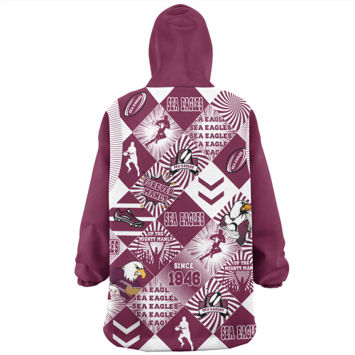 Manly Warringah Sea Eagles Snug Hoodie - Argyle Patterns Style Tough Fan Rugby For Life Manly Warringah Sea Eagles Snug Hoodie - Argyle Patterns Style Tough Fan Rugby For Life