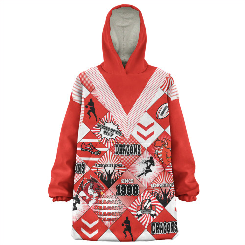 St. George Illawarra Dragons Snug Hoodie - Argyle Patterns Style Tough Fan For Life