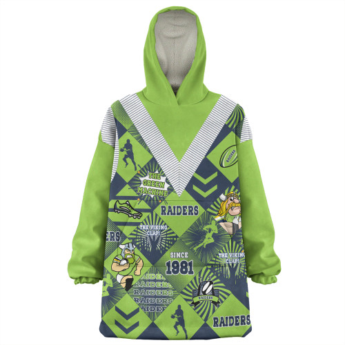 Canberra Raiders Snug Hoodie - Argyle Patterns Style Tough Fan Rugby For Life
