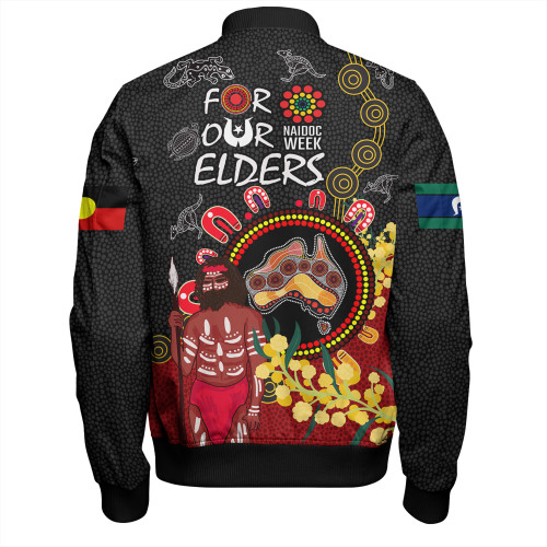 Australia Naidoc Week Bomber Jacket - Australia Map With Golden Wattle NAIDOC Week 2023 Australia Naidoc Week Bomber Jacket - Australia Map With Golden Wattle NAIDOC Week 2023