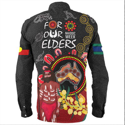 Australia Naidoc Week Long Sleeve Shirt - Australia Map With Golden Wattle NAIDOC Week 2023 Australia Naidoc Week Long Sleeve Shirt - Australia Map With Golden Wattle NAIDOC Week 2023