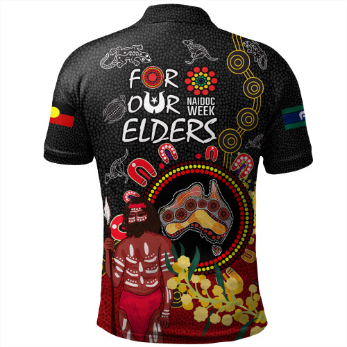Australia Naidoc Week Polo Shirt - Australia Map With Golden Wattle NAIDOC Week 2023 Australia Naidoc Week Polo Shirt - Australia Map With Golden Wattle NAIDOC Week 2023