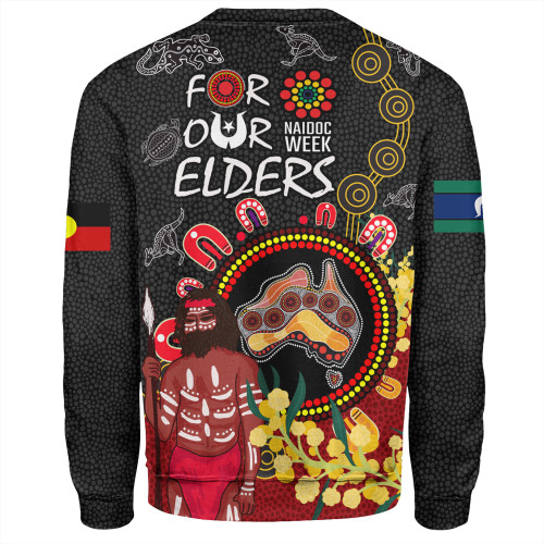 Australia Naidoc Week Sweatshirt - Australia Map With Golden Wattle NAIDOC Week 2023 Australia Naidoc Week Sweatshirt - Australia Map With Golden Wattle NAIDOC Week 2023