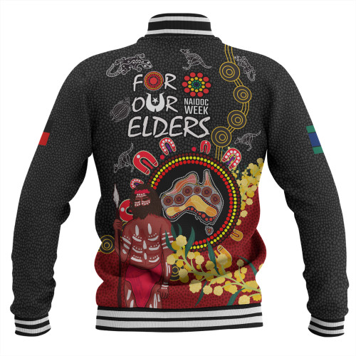 Australia Naidoc Week Baseball Jacket - Australia Map With Golden Wattle NAIDOC Week 2023 Australia Naidoc Week Baseball Jacket - Australia Map With Golden Wattle NAIDOC Week 2023