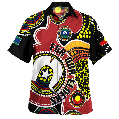 Australia Naidoc Week Hawaiian Shirt - Australia NAIDOC Week 2023 For Our Elders Aborigines And Islanders Flag Inspired