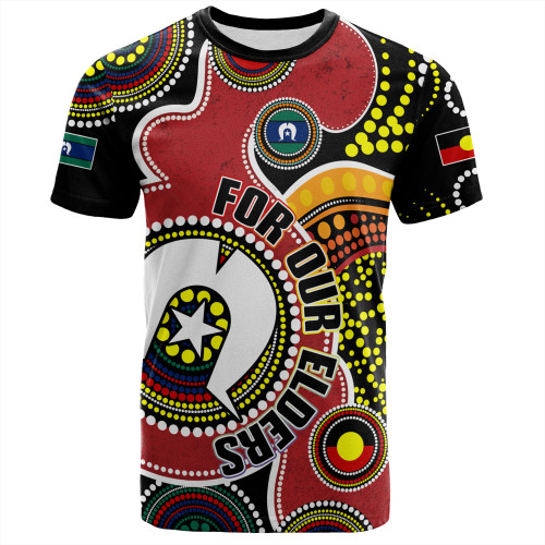Australia Naidoc Week T-Shirt - Australia NAIDOC Week 2023 For Our Elders Aborigines And Islanders Flag Inspired