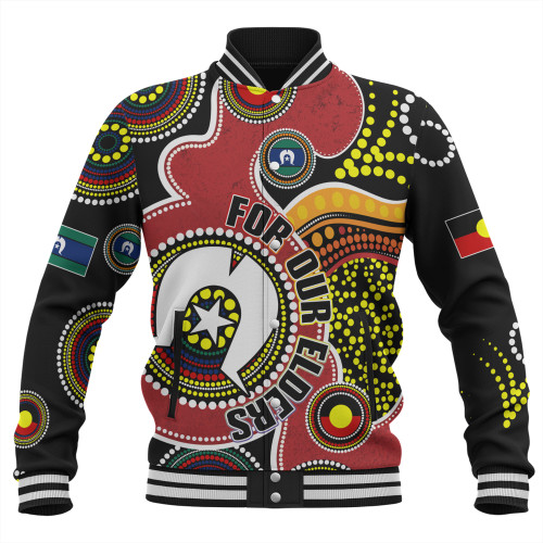 Australia Naidoc Week Baseball Jacket - Australia NAIDOC Week 2023 For Our Elders Aborigines And Islanders Flag Inspired