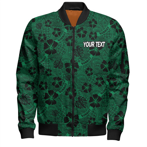 South Sydney Rabbitohs Bomber Jacket - Scream With Tropical Patterns South Sydney Rabbitohs Bomber Jacket - Scream With Tropical Patterns