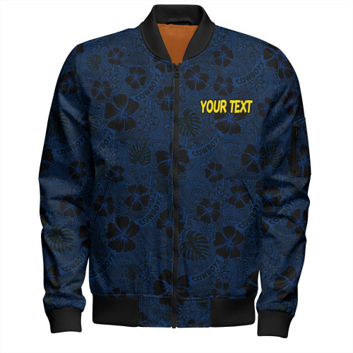 North Queensland Cowboys Bomber Jacket - Scream With Tropical Patterns North Queensland Cowboys Bomber Jacket - Scream With Tropical Patterns