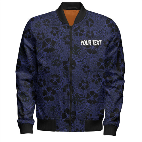 New Zealand Warriors Sport Bomber Jacket - Scream With Tropical Patterns New Zealand Warriors Sport Bomber Jacket - Scream With Tropical Patterns