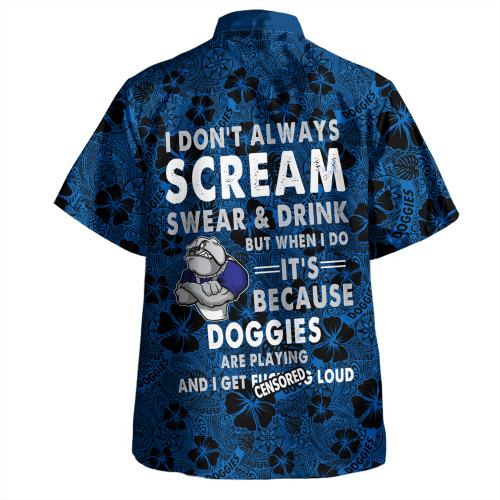 Canterbury-Bankstown Bulldogs Hawaiian Shirt - Scream With Tropical Patterns Canterbury-Bankstown Bulldogs Hawaiian Shirt - Scream With Tropical Patterns